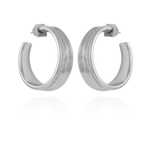 Vince Camuto Chunky Open Hoop Earrings In Silver