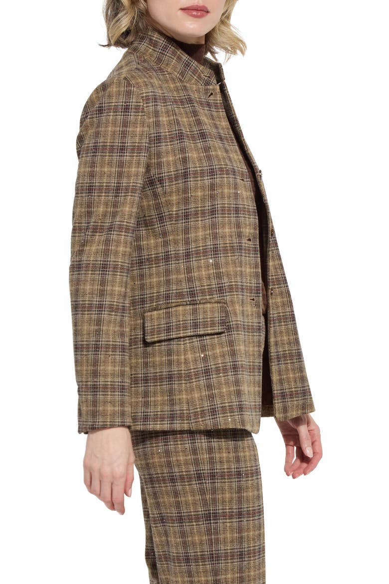 Marceline Brushed Jacquard Blazer, Alternate, color, BRIT BRUSHED PLAID