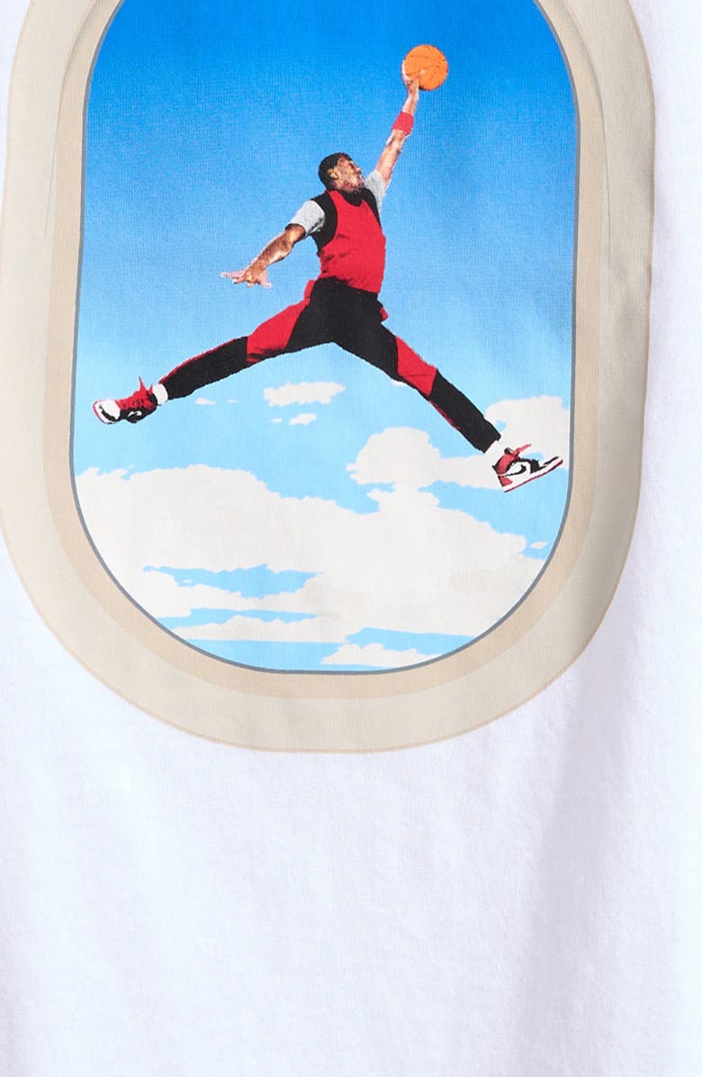 Jordan Kids' Air Jordan Plane Window Graphic Cotton Blend T-Shirt, Alternate, color, White