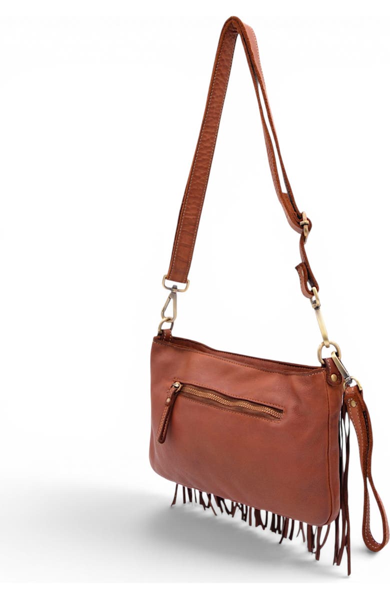 Bolsa Nova Handbags Fringe Crossbody, Alternate, color, Cognac