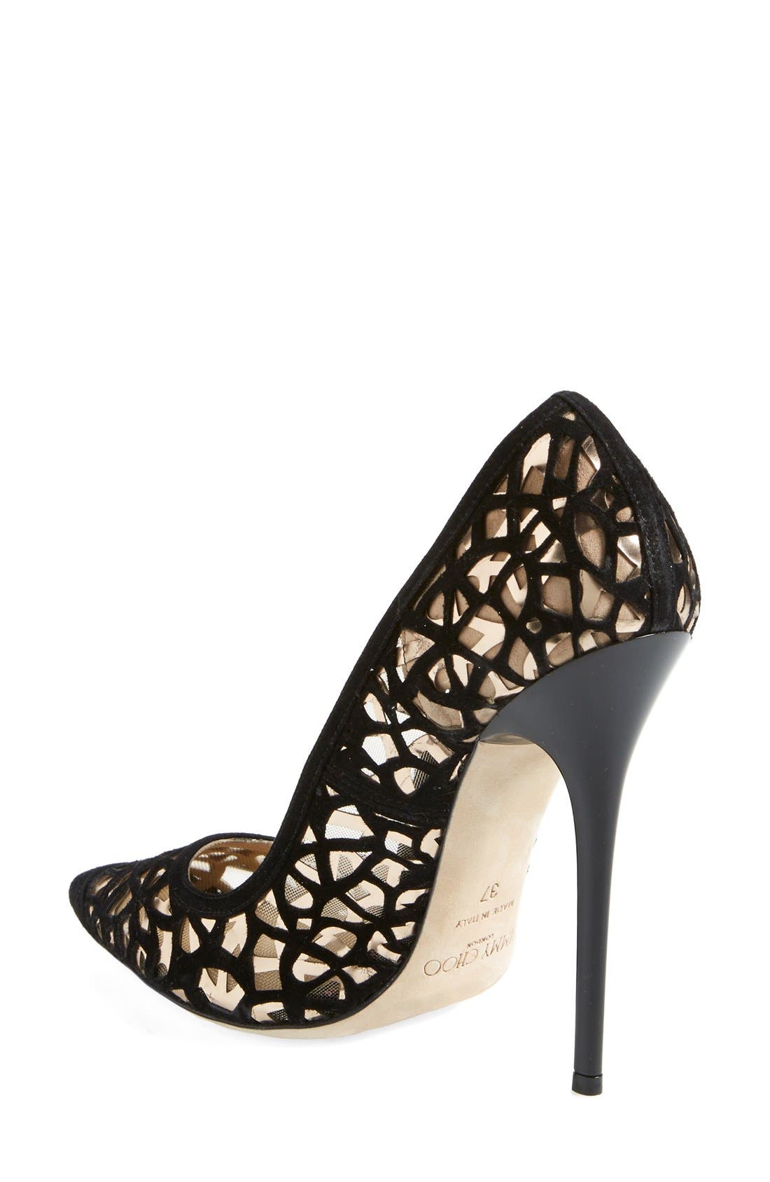 'Anouk' Pointy Toe Pump, Alternate, color, BLACK