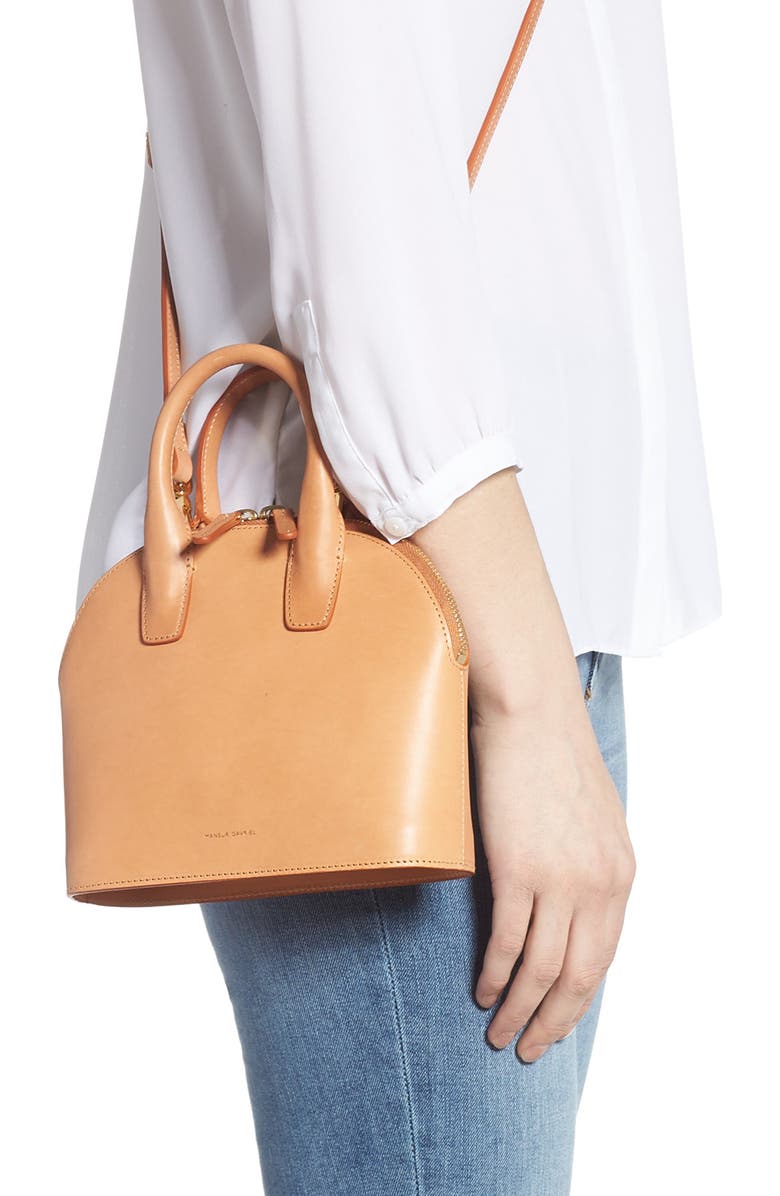 Mansur Gavriel Mini Top Handle Rounded Leather Bag, Alternate, color,