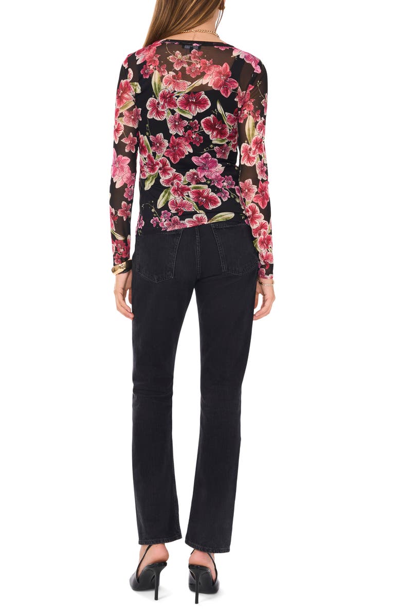 1.STATE Orchid Print Sheer Mesh Top, Alternate, color,