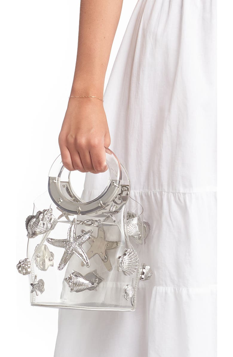 Cult Gaia Taryn Transparent Top Handle Bag, Alternate, color,
