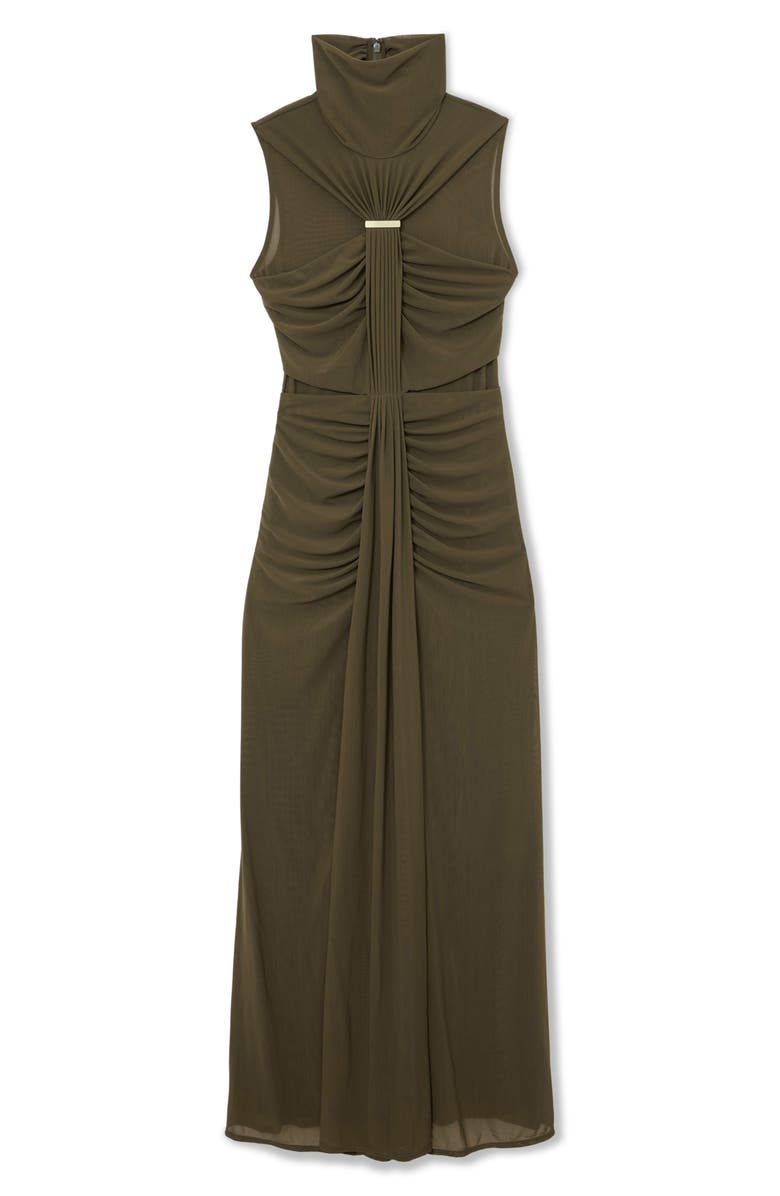 Reiss Collette Ruched Maxi Dress, Alternate, color, Khaki Green