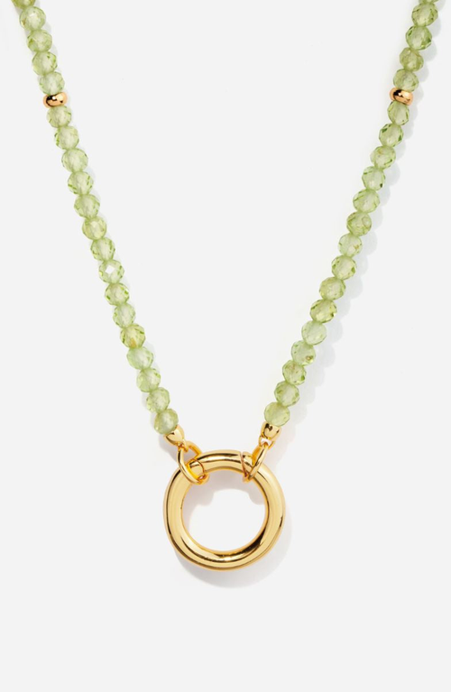 Little Sky Stone Peridot Energy Gemstone Necklace In Gold