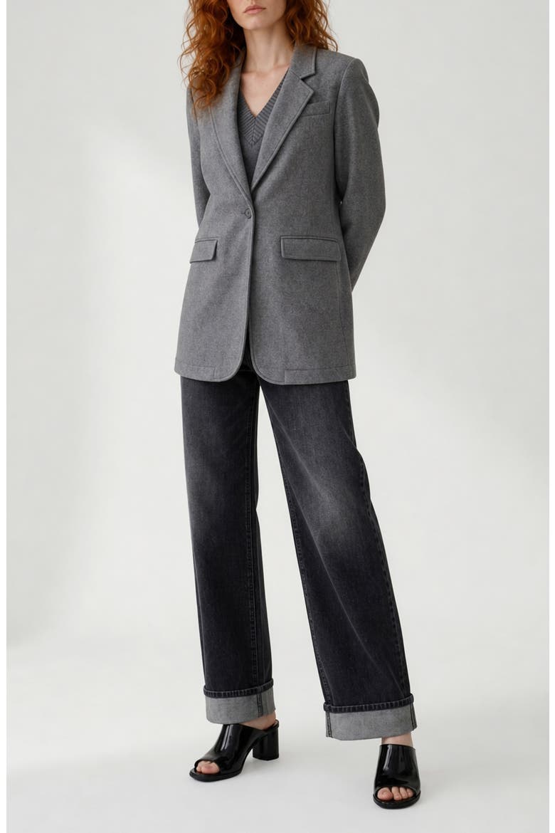 Cena Structured Blazer, Alternate, color, GREY MIX