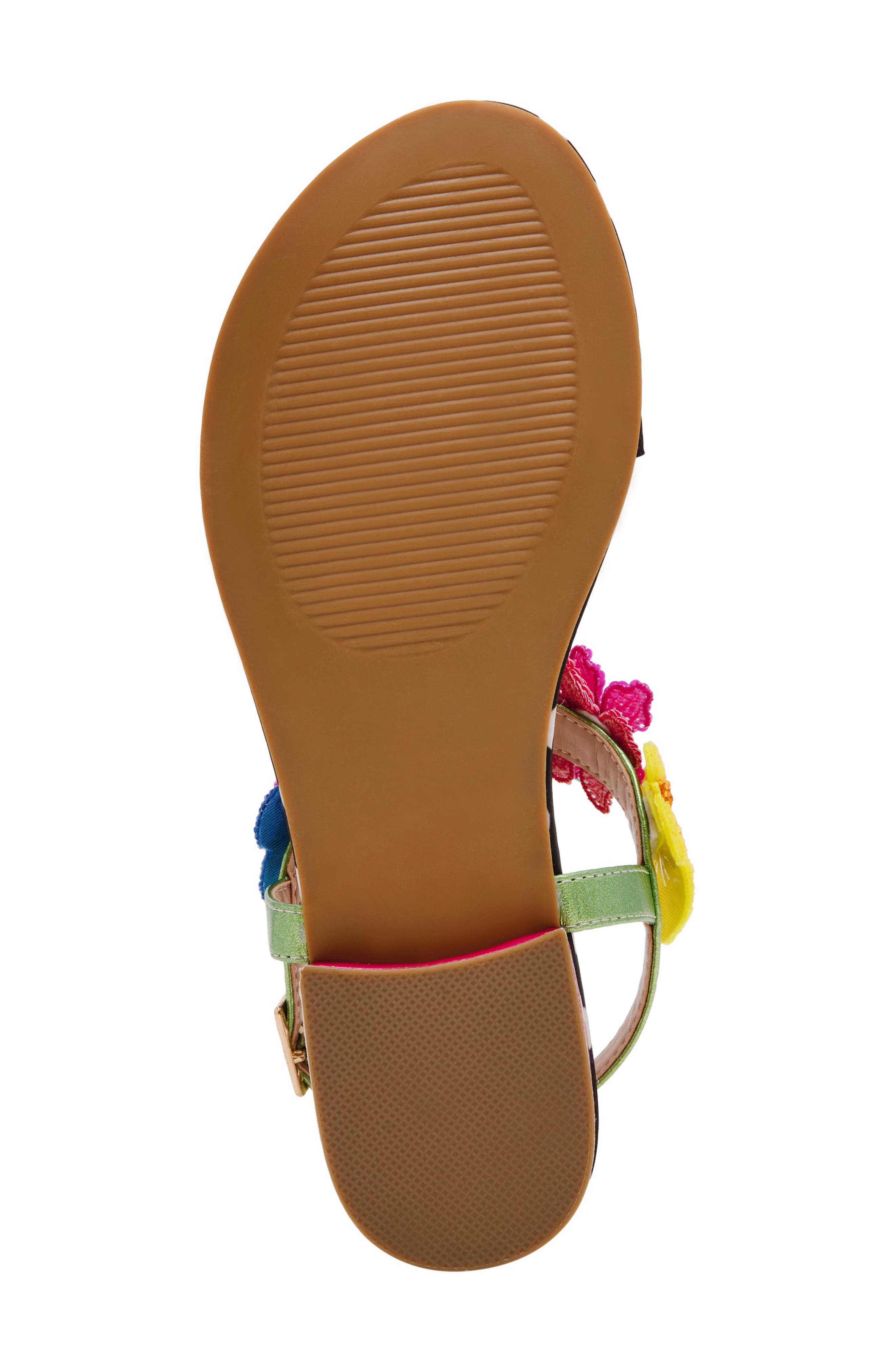 Betsey Johnson Halie T-Strap Sandal, Alternate, color, Black Multi