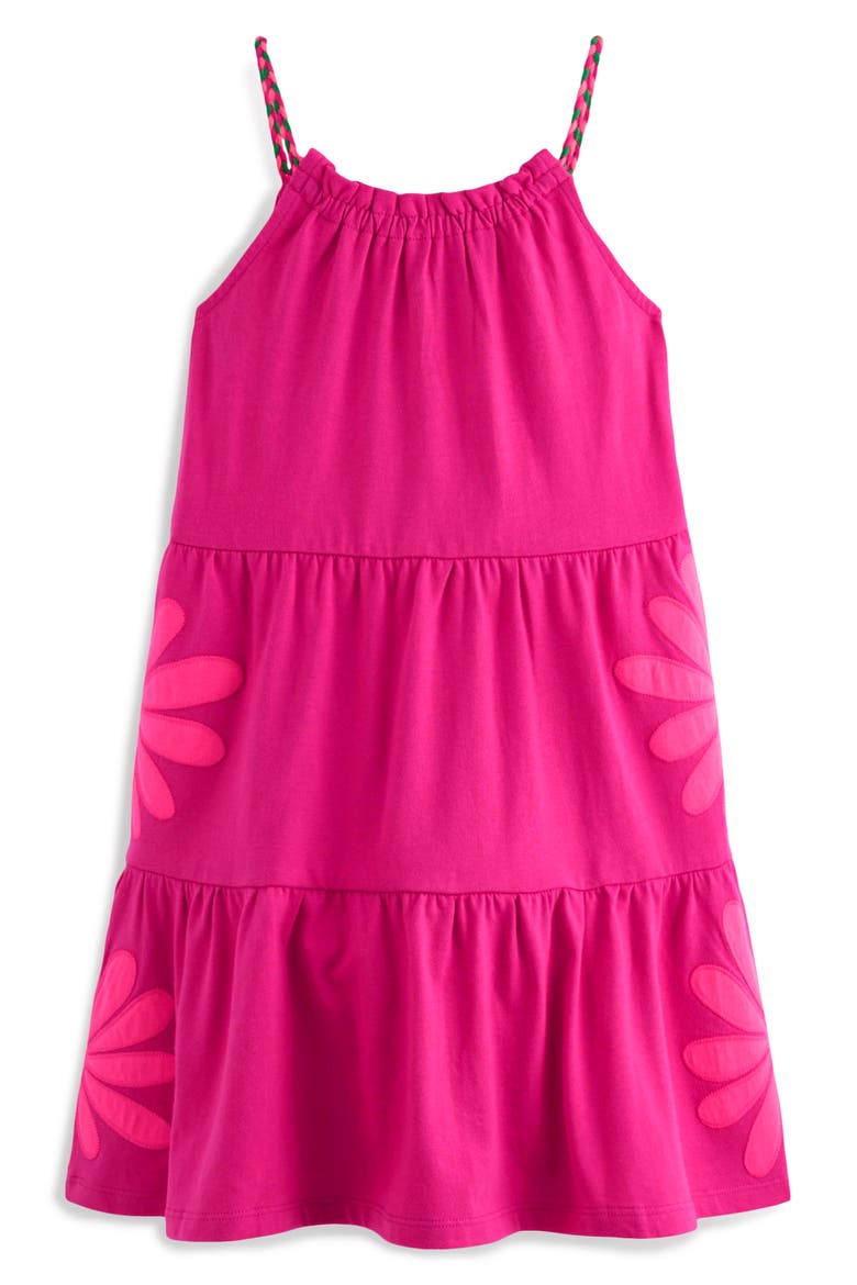 Kids' Enola Appliqué Jersey Dress, Alternate, color, RASPBERRY PINK GIANT DAISY