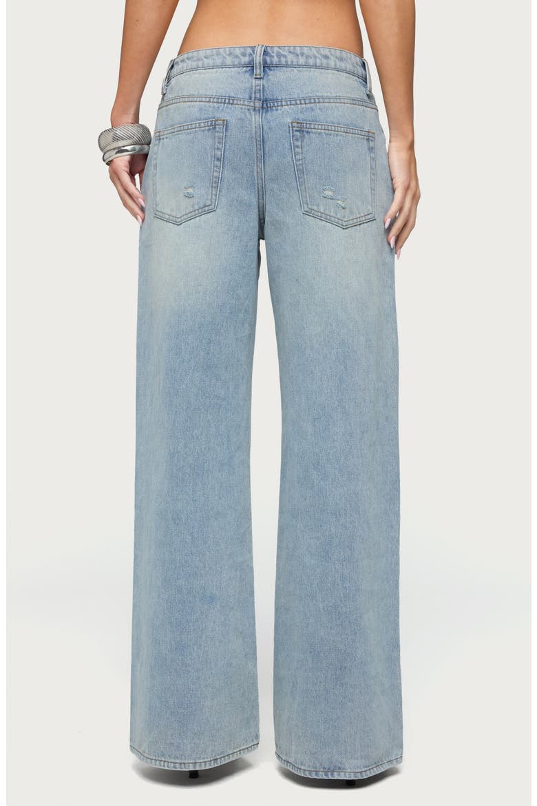 Ellah Distressed Low Rise Baggy Jeans, Alternate, color, LIGHT-BLUE-WASHED
