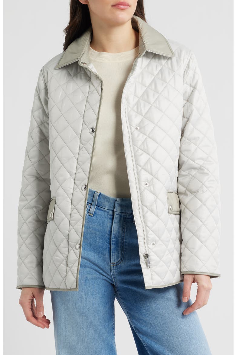 Quilted Jacket, Alternate, color, PALE GREY
