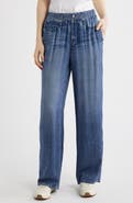 rag & bone rb Miramar Slink Trompe l'Oeil Faux Denim Wide Leg Lounge Pants