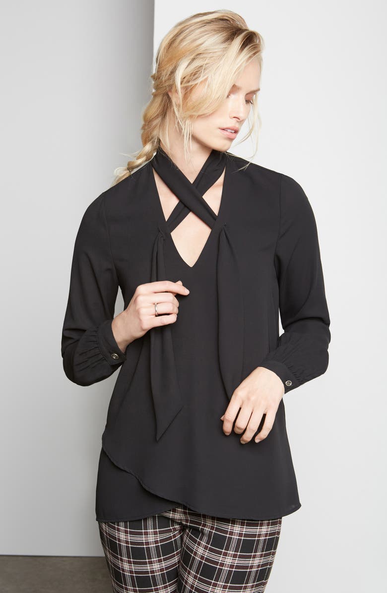 Karen Kane Tie Neck Top, Alternate, color,
