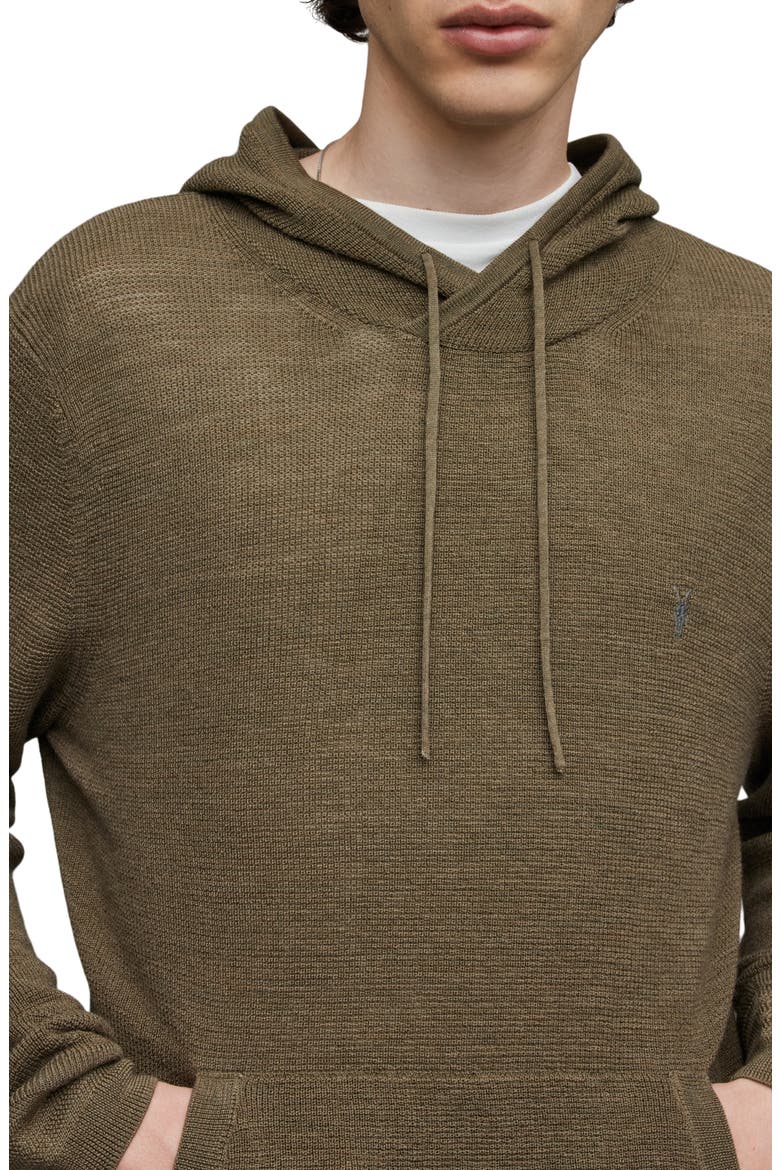 Ivar Merino Wool Hoodie, Alternate, color, OLIVE GREEN MARL