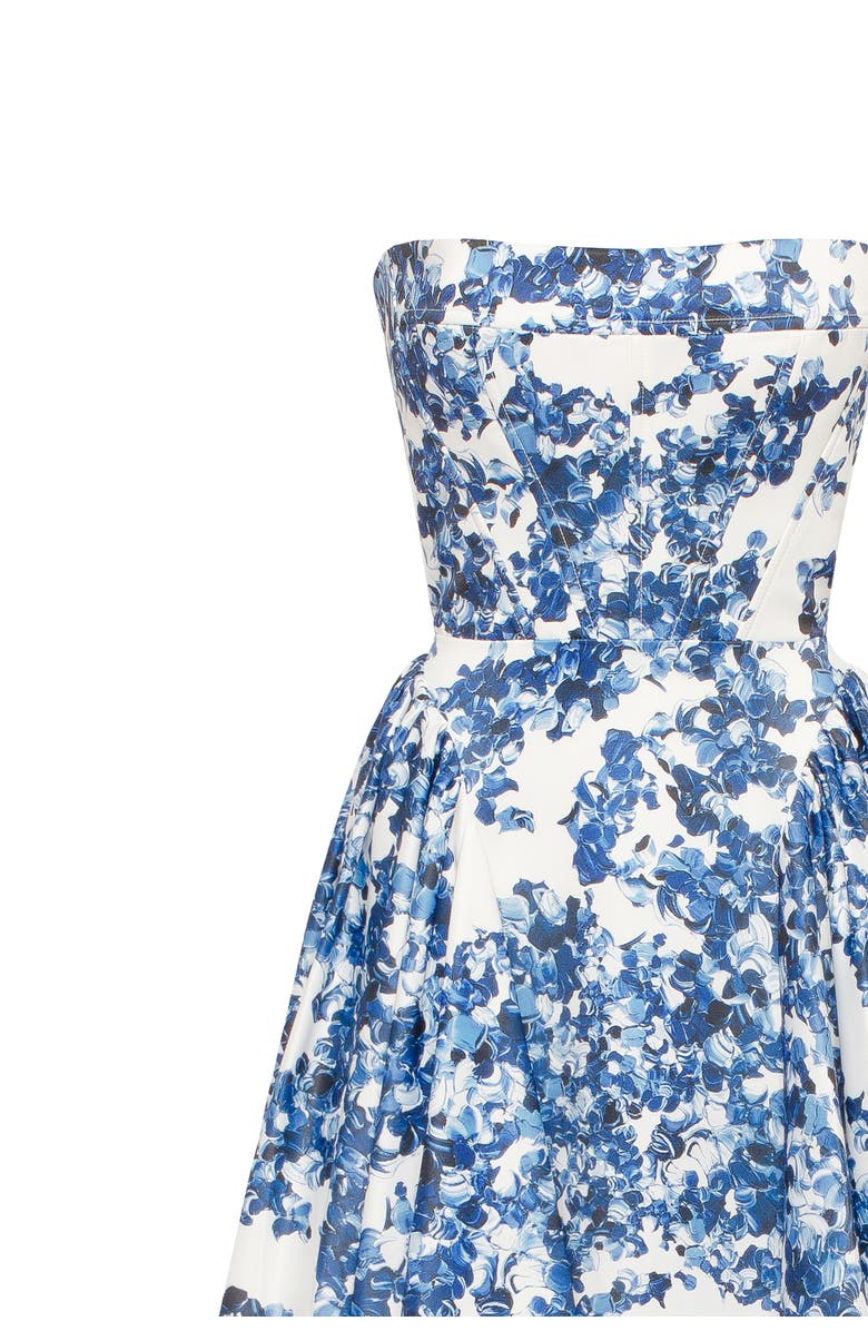 Milla Ravishing Blue Hydrangea Corset Maxi Dress, Alternate, color, Blue-Double