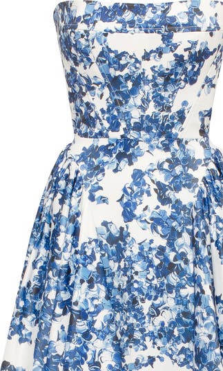 Ravishing Blue Hydrangea Corset Maxi Dress