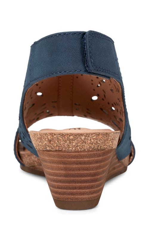 Shop Earth ® Halin Wedge Sandal In Dark Blue