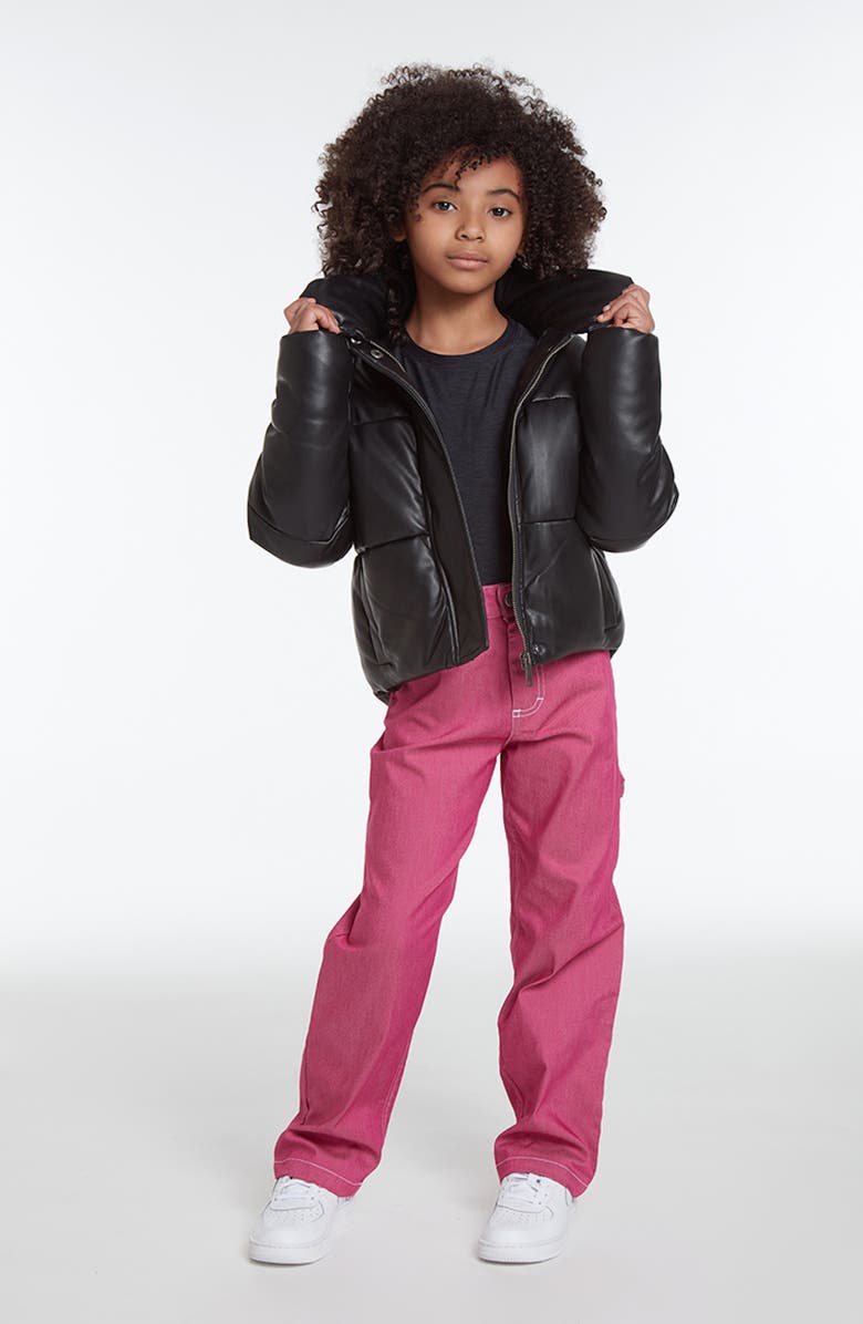 Apparis Kid's Jemma Faux Leather Bomber Jacket, Alternate, color, 