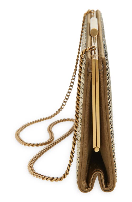 Saint Laurent Midnight Crystal Embellished Satin Clutch