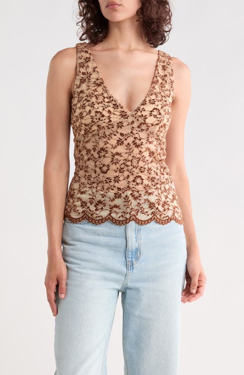 Scallop Edged Bust Corset Top