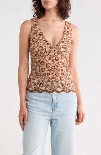 Scallop Edged Bust Corset Top