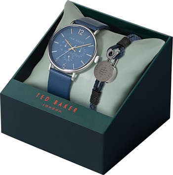 Phylipa Leather Strap Multifunction Watch & Bracelet Set