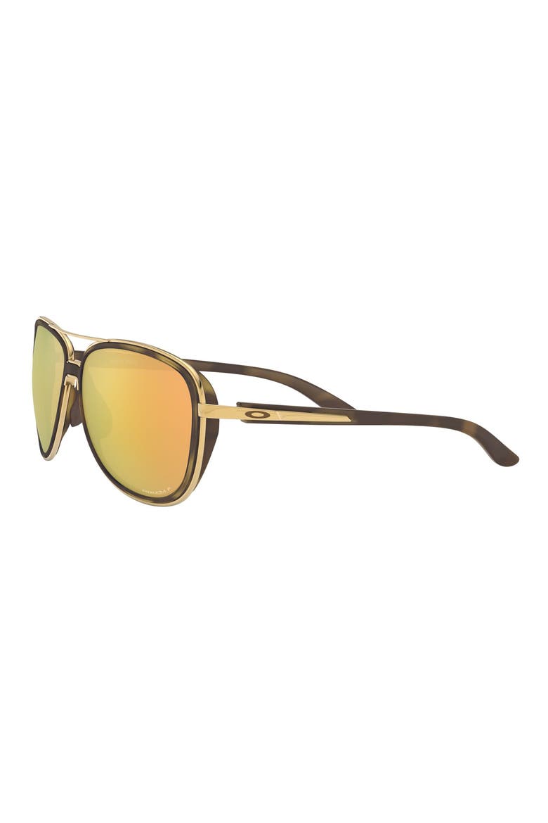 Split Time 58mm Prizm™ Polarized Pilot Sunglasses, Alternate, color, BROWN TORTOISE GOLD PRIZM ROSE