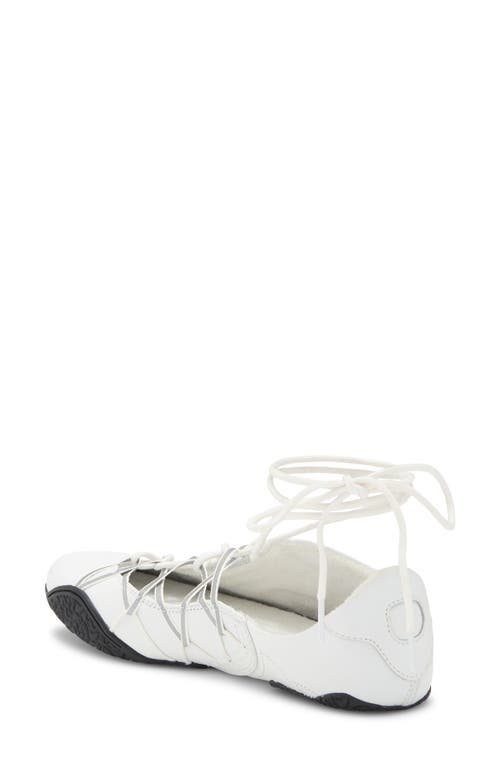 Jeffrey Campbell Regimen Ankle Wrap Sneaker In White Combo