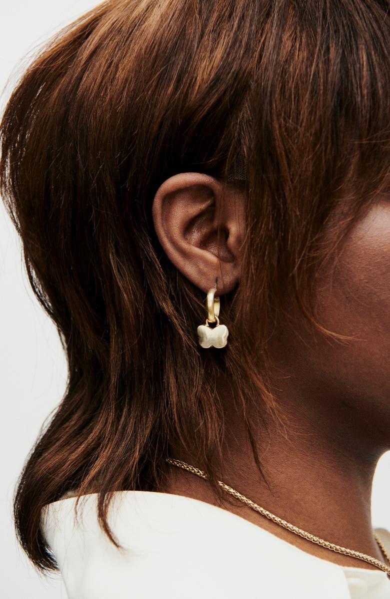 Laura Lombardi Maia Butterfly Charm Hoop Earrings, Alternate, color, 