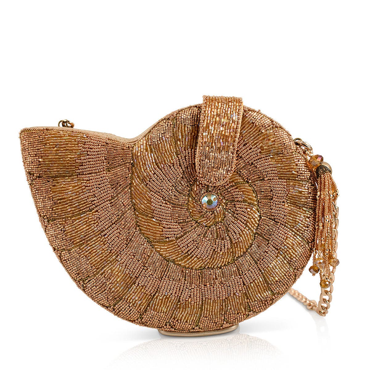 Mary Frances Accessories Gold Coast Crossbody Handbag, Alternate, color, Gold