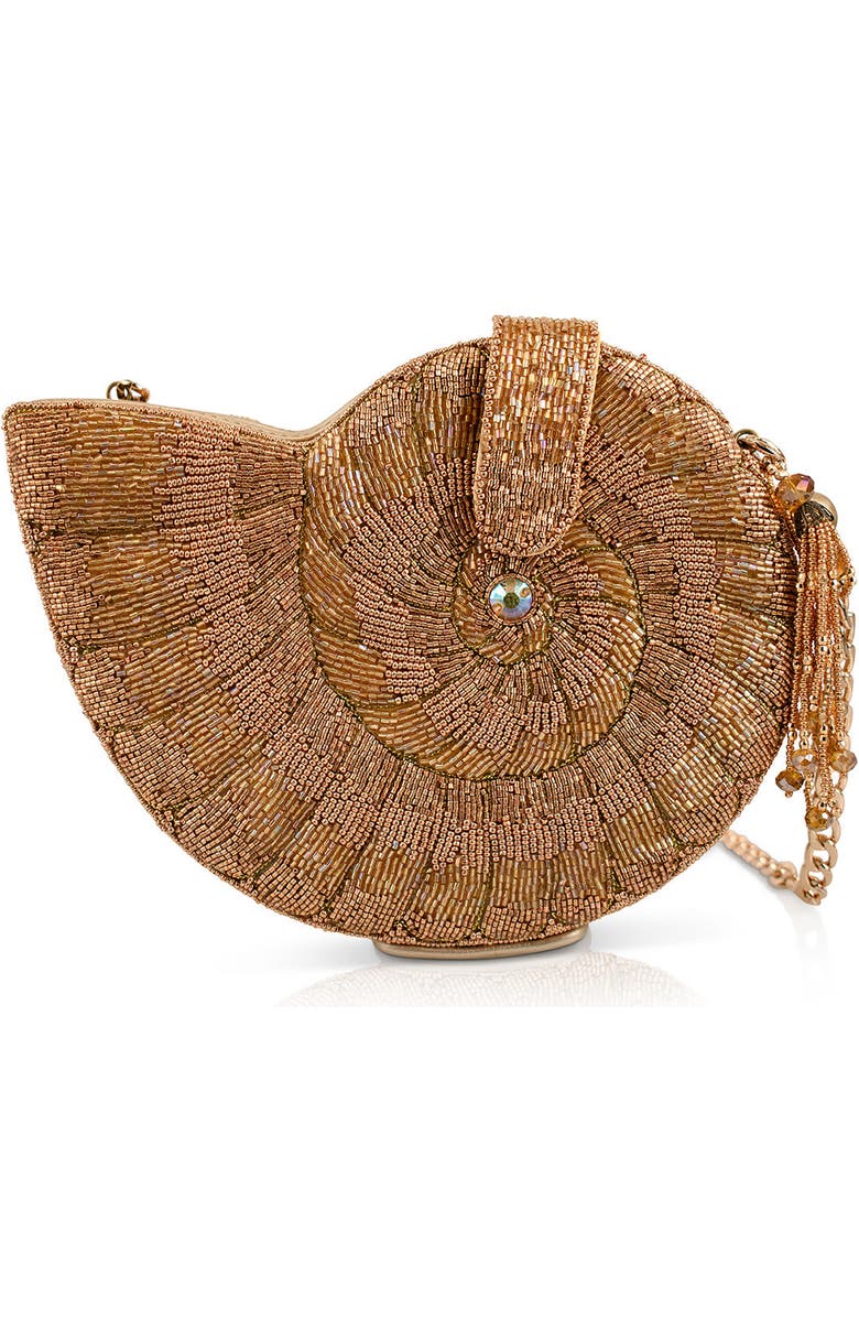 Mary Frances Accessories Gold Coast Crossbody Handbag, Alternate, color, Gold