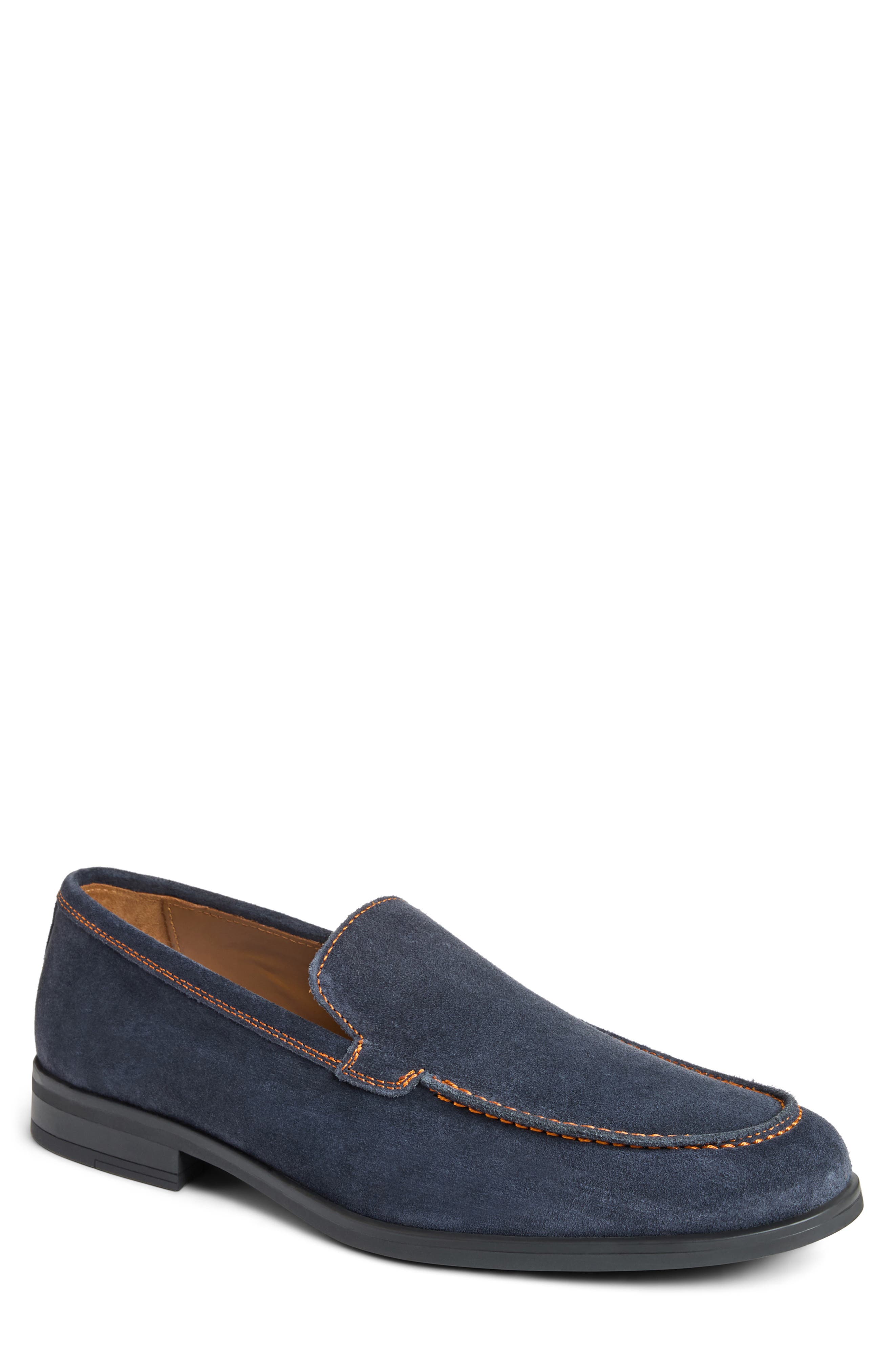 Fiore Suede Loafer, Main, color, NAVY SUEDE