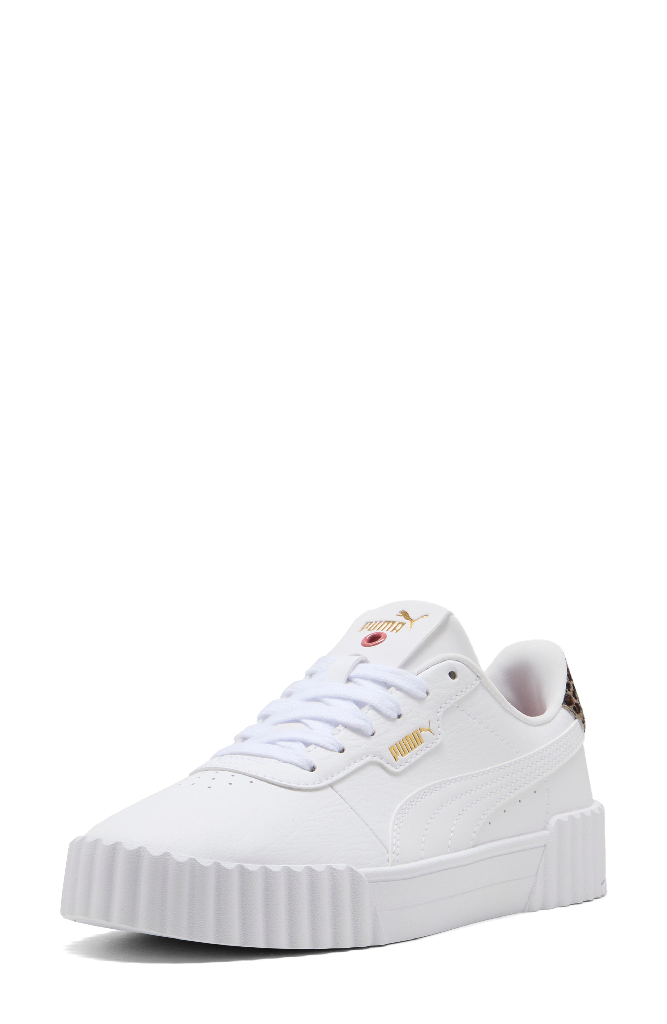 Carina 3.0 Animal Flair Sneaker, Alternate, color, PUMA WHITE/ PUMA GOLD