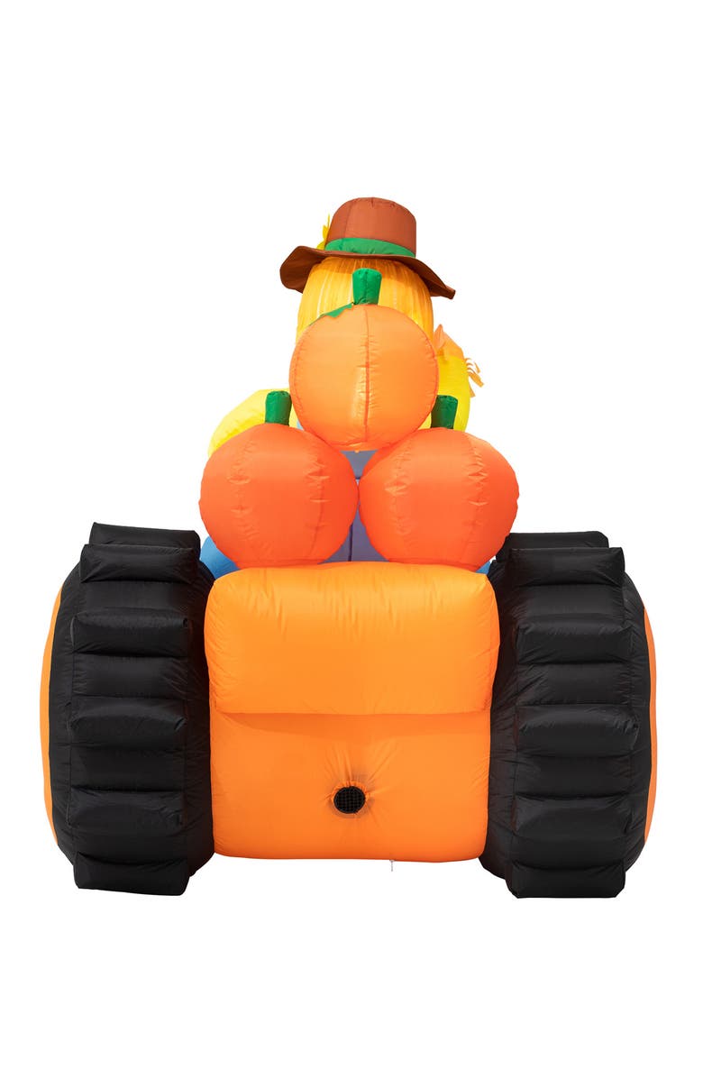 Glitzhome 7ft Fall Lighted Inflatable Tractor Decor, Alternate, color, 