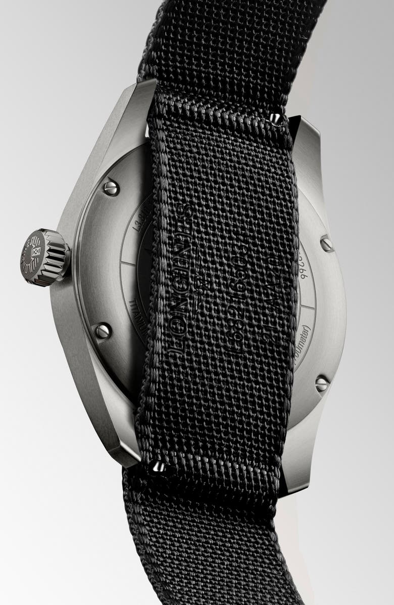 Longines Spirit Titanium Automatic Webbing Strap Watch, 40mm, Alternate, color,