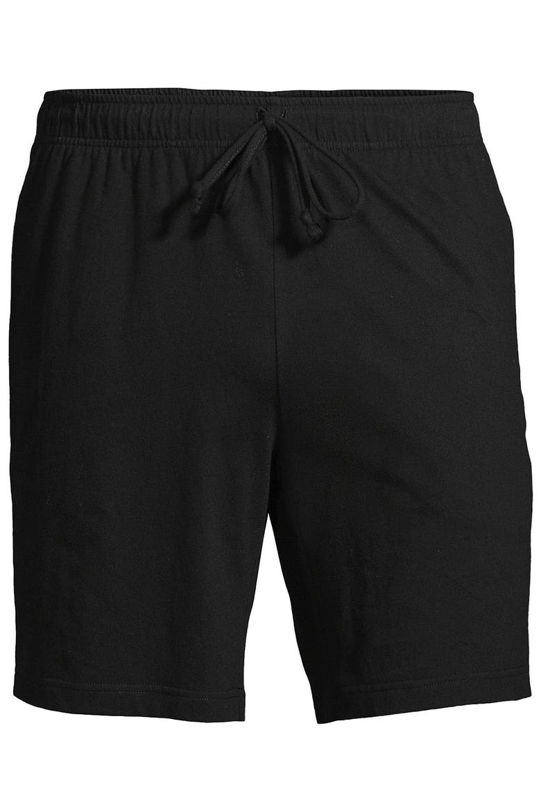 Knit Jersey Pajama Shorts, Alternate, color, Black