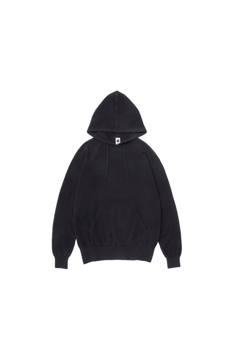 vowels Knitted Hoodie, Main, color, Black