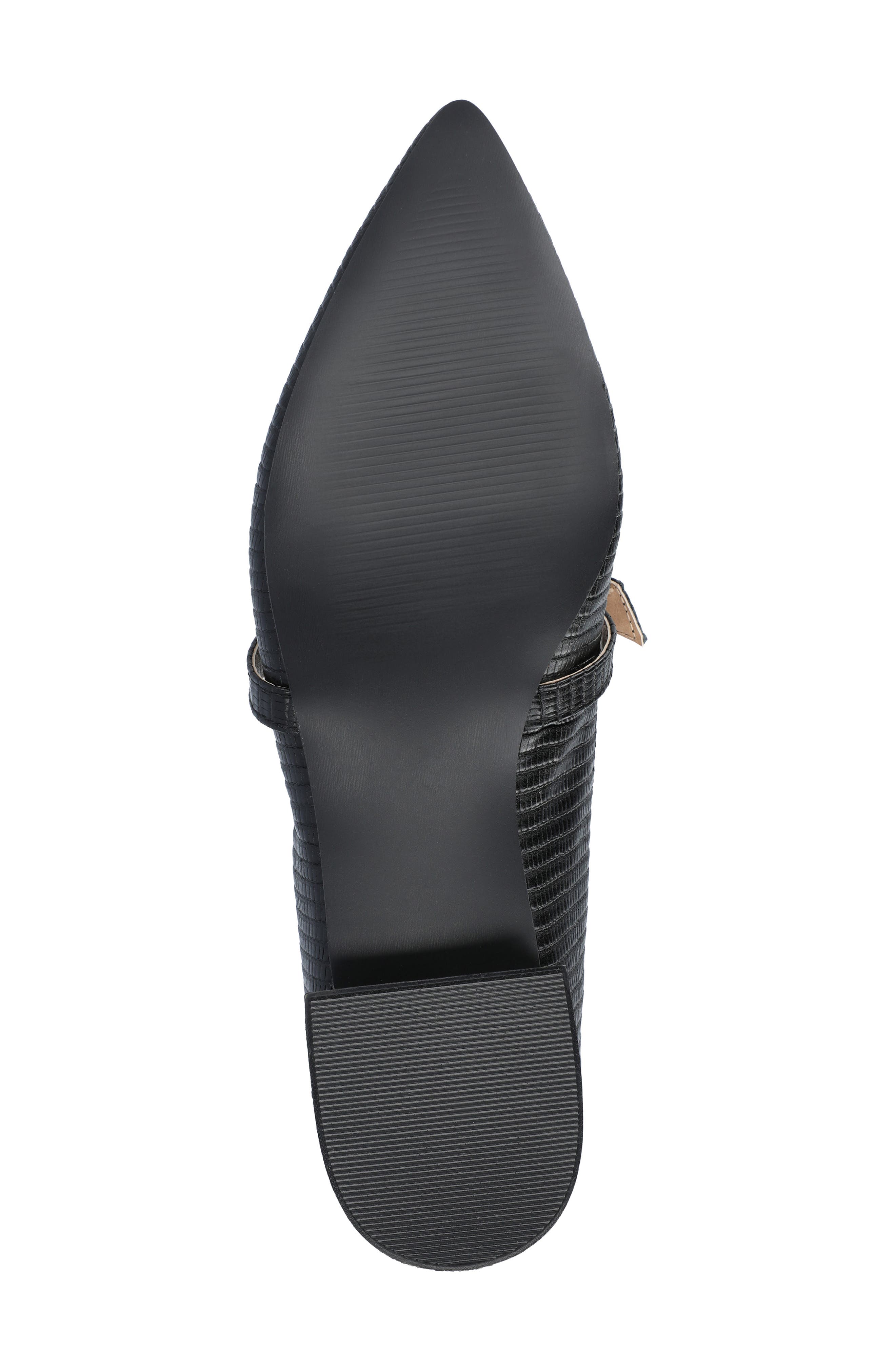 Journee Collection Cait Snake Embossed Pump, Alternate, color, Black