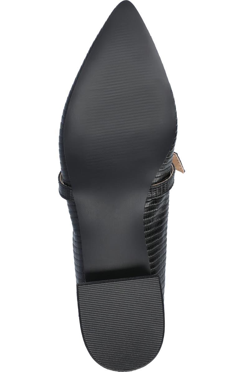 Journee Collection Cait Snake Embossed Pump, Alternate, color, Black