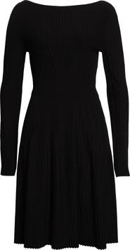 Emporio Armani Ribbed Fit and Flare Sweater Dress