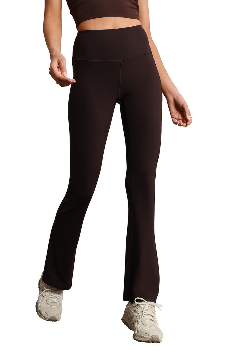 Revive Pocket Flare Leggings, Main, color, DARK ESPRESSO