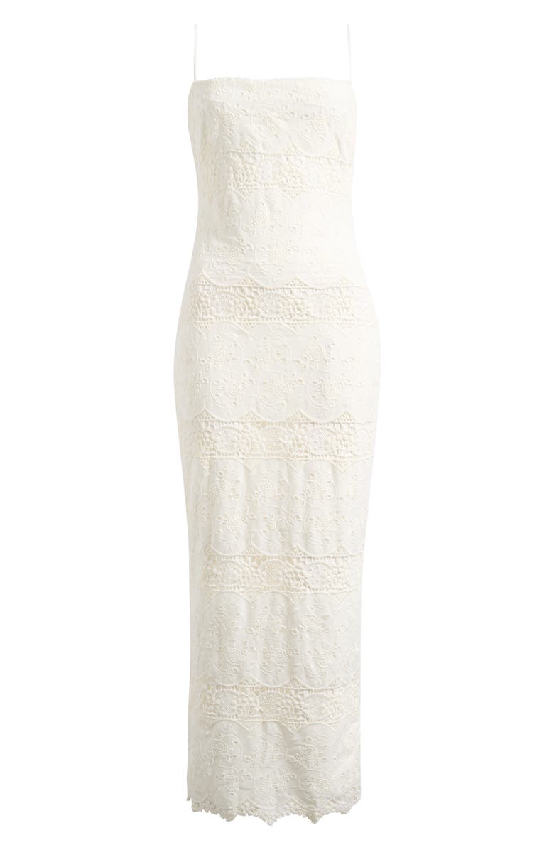 HOUSE OF CB Serenella Broderie Anglaise Column Gown, Alternate, color, White