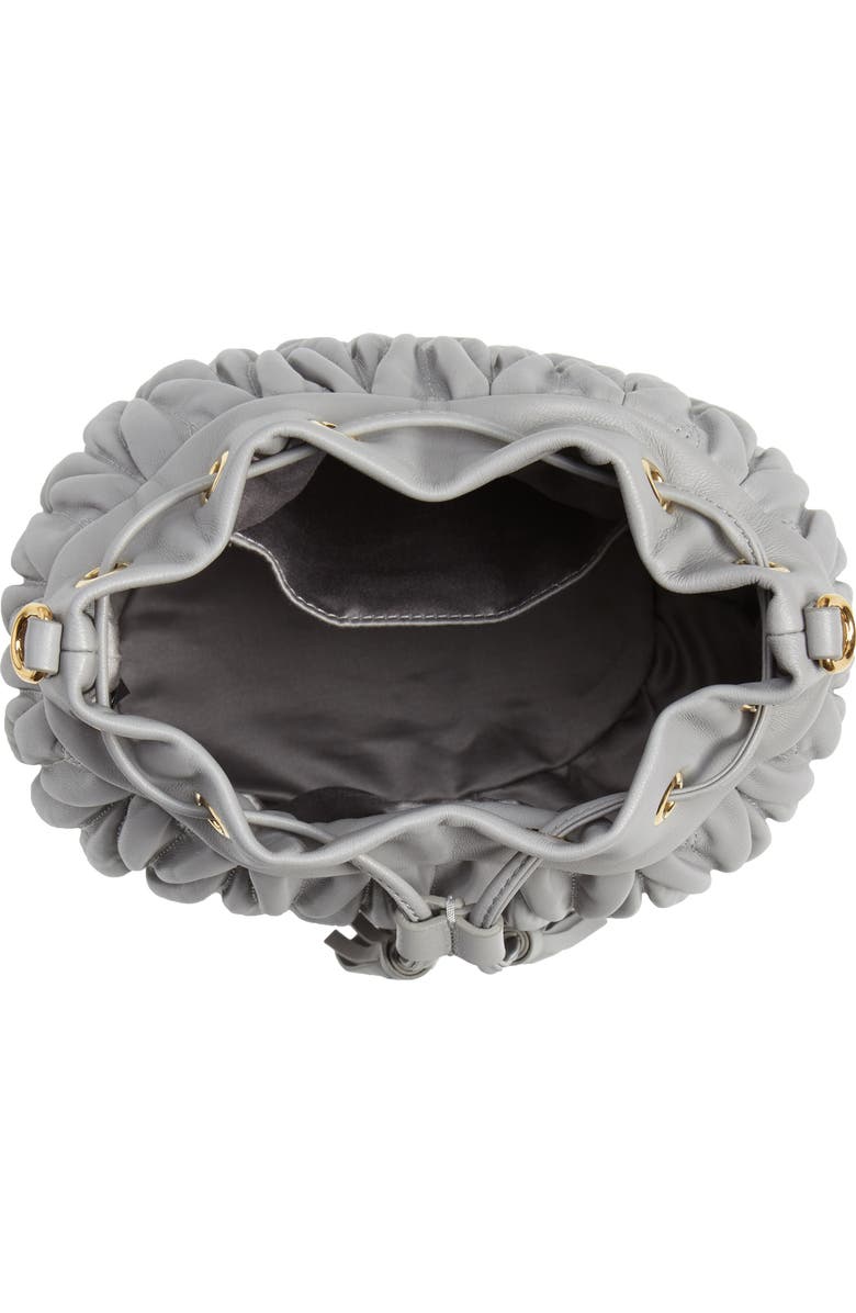 Miu Miu Matelassé Lambskin Leather Bucket Bag, Alternate, color,