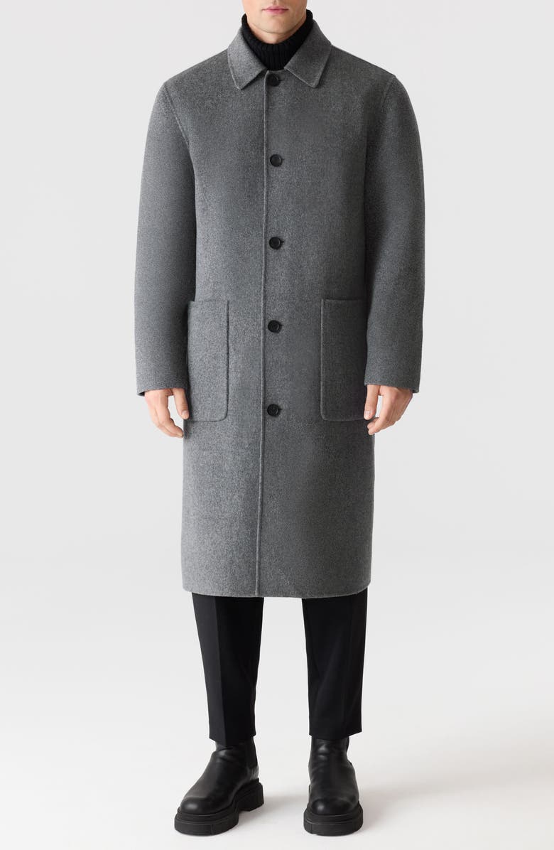 Mackage Beckett Wool Coat, Main, color, Carbon Mix