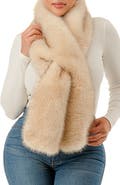 MARCUS ADLER Faux Fur Pull-Through Scarf
