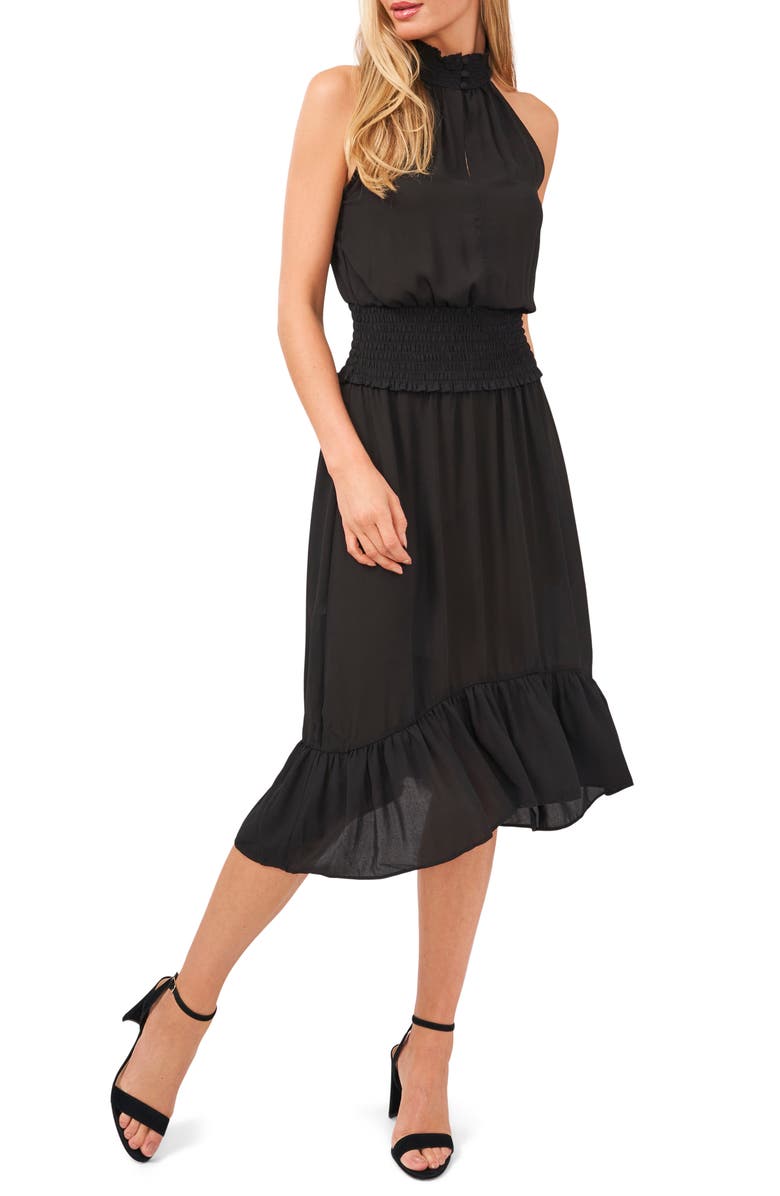 1.STATE Sleeveless Smocked Waist Dress, Main, color, 