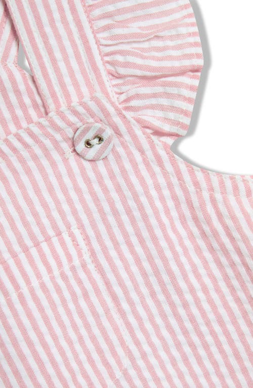 Jojo Maman Bébé Jojo Maman Bebe Cotton Shirt & Overalls Set In Pink