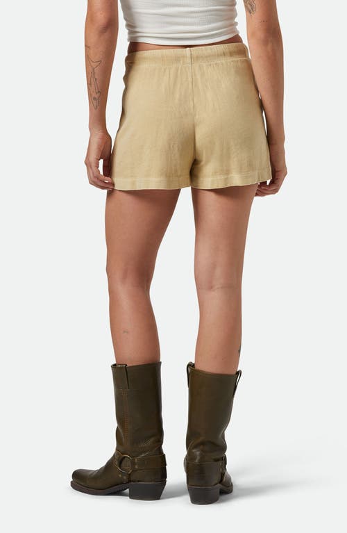 Brixton Carefree Organic Cotton Drawstring Lounge Shorts In Neutral