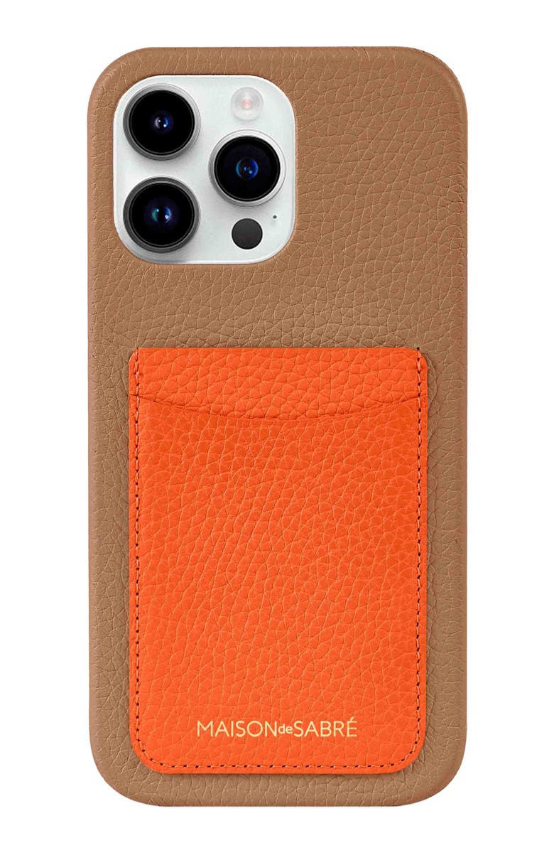 MAISON de SABRÉ Card Phone Case, Main, color, Manhattan Sandstone
