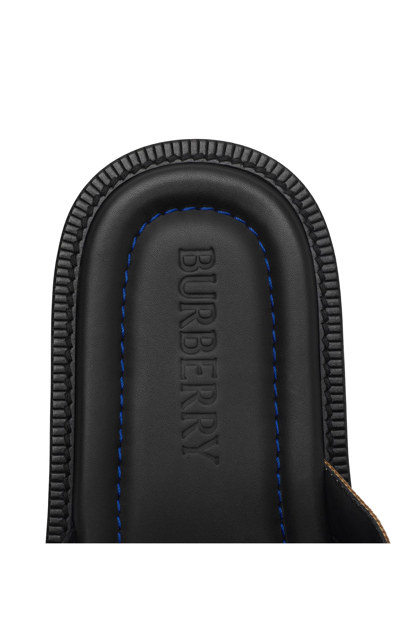 Burberry Drift Slide Sandal, Alternate, color, Black/ Sand Ip Check